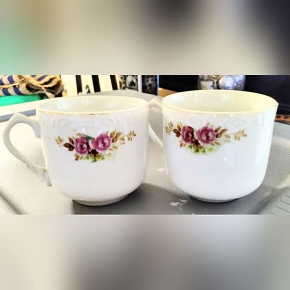 JAPAN MUGS MOTHER AND FATHER PORCELAIN LARGE - Picture 3 of 10